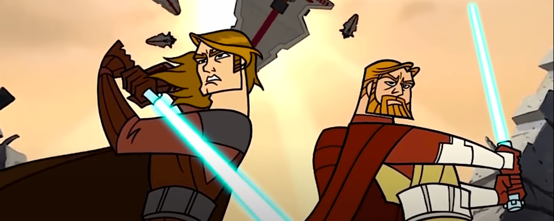 Anakin a Obi-Wan sa nezastavia pred ničím (Foto: screenhub.blog)
