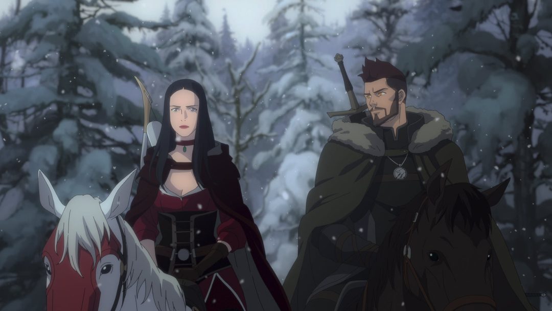 Zaklínač a čiernovlasá čarodejnica s fialkovými očami... Hmmm (Foto: Netflix)